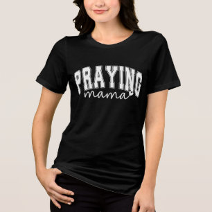 Inspirerend biddende mama Tri-Blend shirt