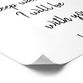 Inspirerend Bijbel Verse Ik zal bij je zijn Poster (Hoek)