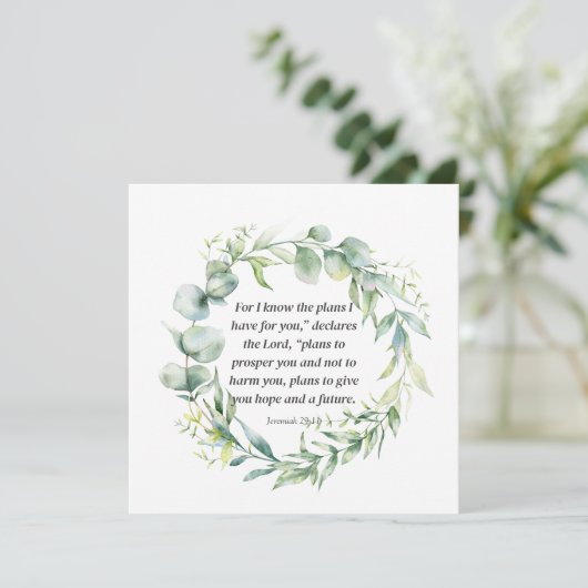 Inspirerend Bijbel Verse Jeremiah 29:11 (Staand voorkant)