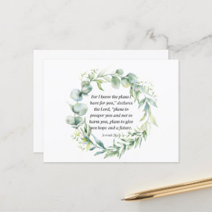 Inspirerend Bijbel Verse Jeremiah 29:11 Briefkaart