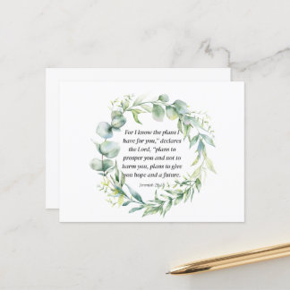 Inspirerend Bijbel Verse Jeremiah 29:11 Briefkaart
