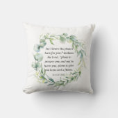 Inspirerend Bijbel Verse Jeremiah 29:11 Kussen (Voorkant)