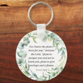 Inspirerend Bijbel Verse Jeremiah 29:11 Sleutelhanger (Voorkant)