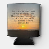 Inspirerend Bijbel Verse Jeremiah 29:11 Sunrise Blikjeskoeler (Voorkant)