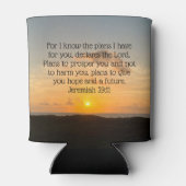 Inspirerend Bijbel Verse Jeremiah 29:11 Sunrise Blikjeskoeler (Achterkant)