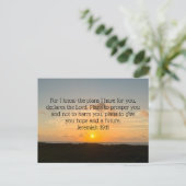 Inspirerend Bijbel Verse Jeremiah 29:11 Sunrise Briefkaart (Staand voorkant)