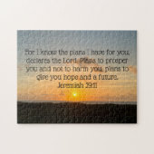 Inspirerend Bijbel Verse Jeremiah 29:11 Sunrise Legpuzzel (Horizontaal)