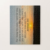 Inspirerend Bijbel Verse Jeremiah 29:11 Sunrise Legpuzzel (Verticaal)