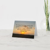 Inspirerend Bijbel Verse Jeremiah 29:11 Sunrise Notitiekaartje (Voorkant)