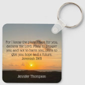 Inspirerend Bijbel Verse Jeremiah 29:11 Sunrise Sleutelhanger (Achterkant)
