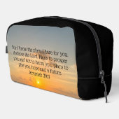 Inspirerend Bijbel Verse Jeremiah 29:11 Sunrise Toilettasje (Rechterhoek)