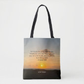 Inspirerend Bijbel Verse Jeremiah 29:11 Sunrise Tote Bag (Voorkant)