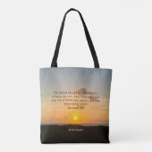 Inspirerend Bijbel Verse Jeremiah 29:11 Sunrise Tote Bag (Achterkant)