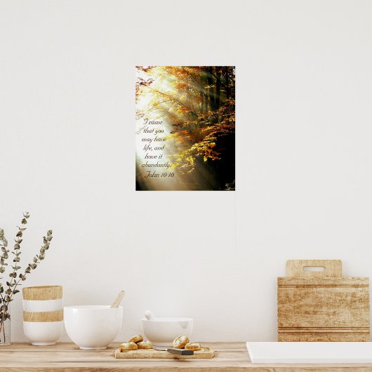Inspirerend Bijbel Verse John 10 10 valleien Poster (Keuken)