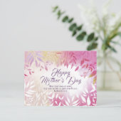 Inspirerend Bijbel Verse Pink Floral Moederdag Briefkaart (Staand voorkant)