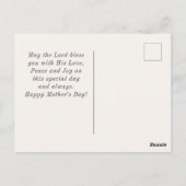 Inspirerend Bijbel Verse Pink Floral Moederdag Briefkaart (Achterkant)