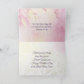 Inspirerend Bijbel Verse Pink Floral Moederdag Kaart (Binnen)