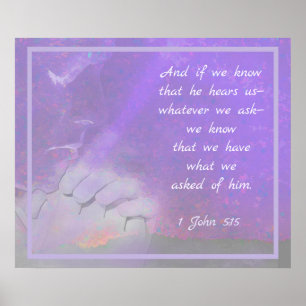 Inspirerend Bijbel Verse Prayer 5:15 Poster