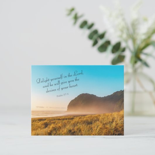 Inspirerend bijbel verse psalm 37:4 briefkaart (Staand voorkant)