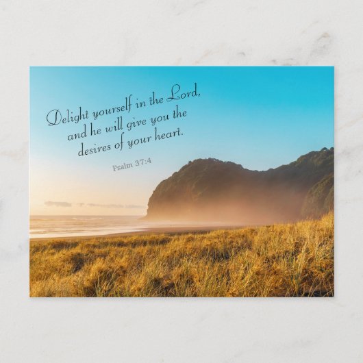 Inspirerend bijbel verse psalm 37:4 briefkaart (Voorkant)
