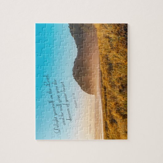 Inspirerend bijbel verse psalm 37:4 legpuzzel (Verticaal)