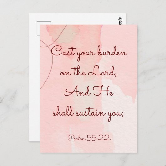 Inspirerend bijbel Verse Psalm 55 Briefkaart (Voorkant / Achterkant)