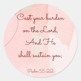 Inspirerend bijbel Verse Psalm 55 Ronde Sticker