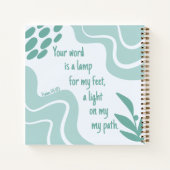 Inspirerend Bijbel Verse Sage Green Prayer Notitieboek (Achterkant)