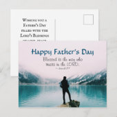 Inspirerend Bijbel Verse Vaderdag, bergen Briefkaart (Voorkant / Achterkant)