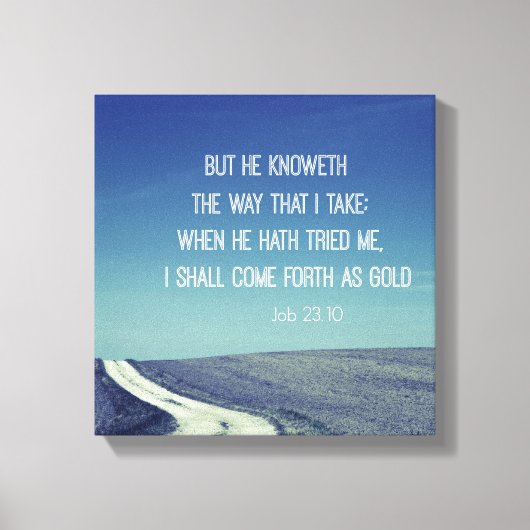 Inspirerend Bijbelbankwaakquote Canvas Afdruk (Voorkant)