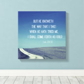 Inspirerend Bijbelbankwaakquote Canvas Afdruk (Insitu (Houten vloer))