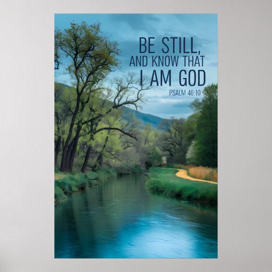 Inspirerend Bijbelcitaat uit Psalmen Poster (Voorkant)