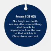 Inspirerend Bijbelgolven van het Zee Blauw Metalen Ornament (Achterkant)