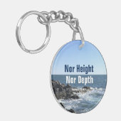 Inspirerend Bijbelgolven van het Zee Blauw Sleutelhanger (Voorkant Links)