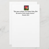 Inspirerend Bijbelprijsopgave Briefpapier (Voorkant / Achterkant)