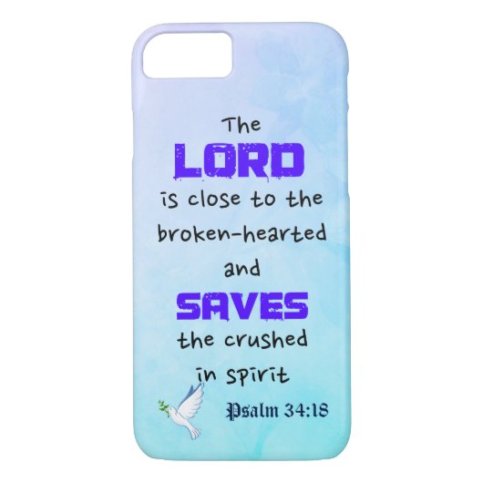 Inspirerend Bijbelprijsopgave Psalm 34:18 Case-Mate iPhone Case (Achterkant)