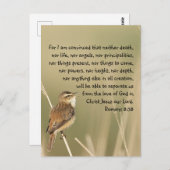 Inspirerend Bijbelscriptcitaat Romans 8:38 Briefkaart (Voorkant / Achterkant)