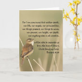 Inspirerend Bijbelscriptcitaat Romans 8:38 Kaart (Gele Bloem)