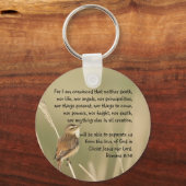 Inspirerend Bijbelscriptcitaat Romans 8:38 Sleutelhanger (Voorkant)