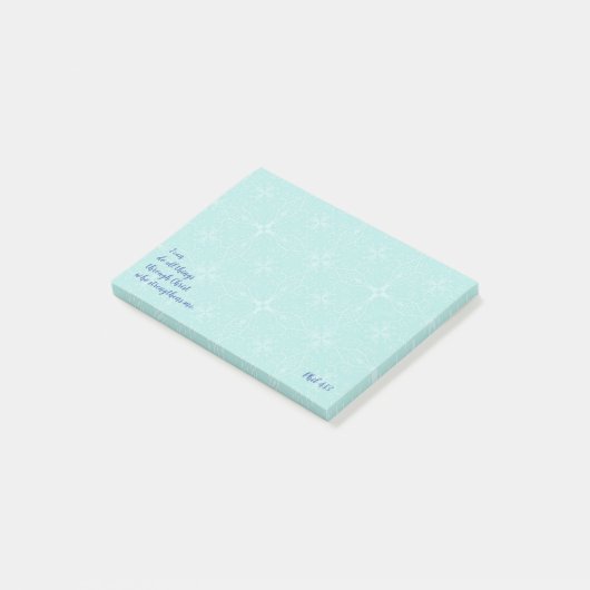 Inspirerend Bijbelscriptcitaten Phil 4:13 Post-it® Notes (Schuin)