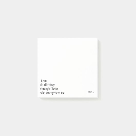 Inspirerend Bijbelscriptcitaten Phil 4:13 Post-it® Notes (Voorkant)