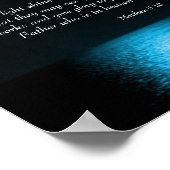 Inspirerend bijbelscripts laten uw licht schijnen poster (Hoek)
