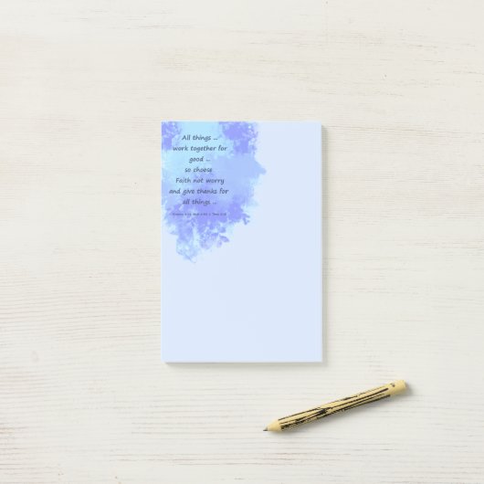 Inspirerend Bijbelscripts Post-it® Notes (Op bureau)