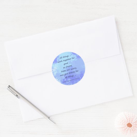 Inspirerend Bijbelscripts Ronde Sticker (Envelop)