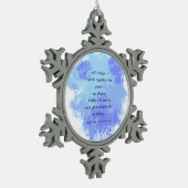 Inspirerend Bijbelscripts Tin Sneeuwvlok Ornament (Links)