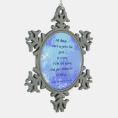 Inspirerend Bijbelscripts Tin Sneeuwvlok Ornament (Links)