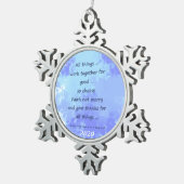 Inspirerend Bijbelscripts Tin Sneeuwvlok Ornament (Rechts)