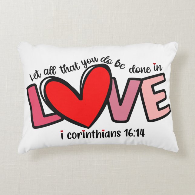 Inspirerend Bijbelse Quote Design Accent Kussen (Voorkant)