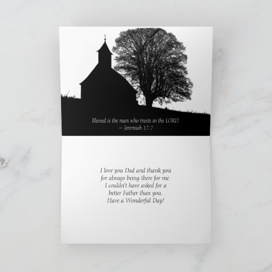 Inspirerend Bijbelse Vaderdag Kerk Kaart (Binnen)