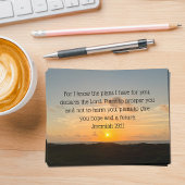 Inspirerend Bijbeltekst Jeremia 29:11 Notitiekaartje